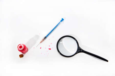 Medicine concept with human skull. Abstract photo of illness time.の写真素材