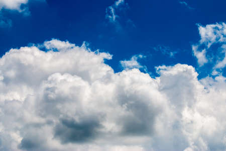 colorful dramatic sky with cloud at sunsetの写真素材