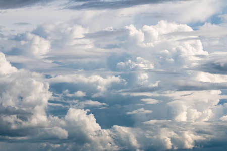 colorful dramatic sky with cloud at sunsetの写真素材