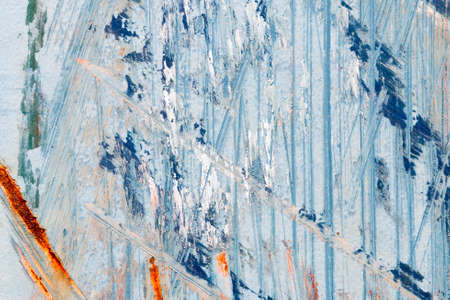 A background of peeling paint and rusty old metalの写真素材
