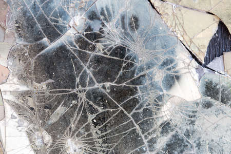 Colorful old stone mosaic on the wall.の写真素材