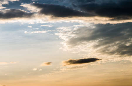 colorful dramatic sky with cloud at sunset