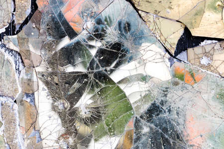 Colorful old stone mosaic on the wall.の写真素材