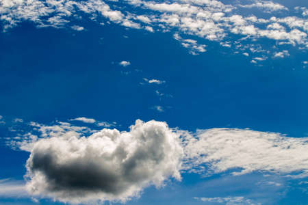 colorful dramatic sky with cloud at sunsetの写真素材