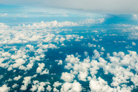 colorful dramatic sky with cloud at sunsetの写真素材