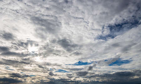 colorful dramatic sky with cloud at sunset