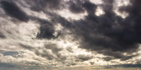 colorful dramatic sky with cloud at sunset