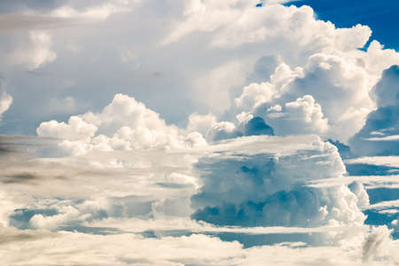 colorful dramatic sky with cloud at sunsetの写真素材