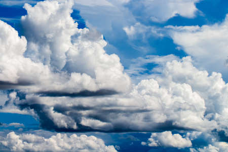 colorful dramatic sky with cloud at sunset