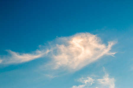 colorful dramatic sky with cloud at sunsetの写真素材