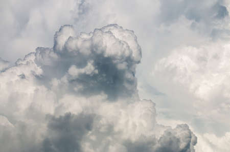 colorful dramatic sky with cloud at sunsetの写真素材