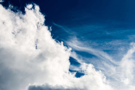 colorful dramatic sky with cloud at sunset