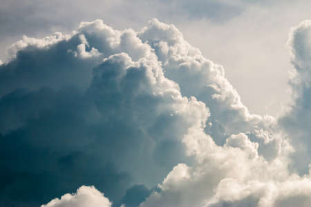 colorful dramatic sky with cloud at sunsetの写真素材