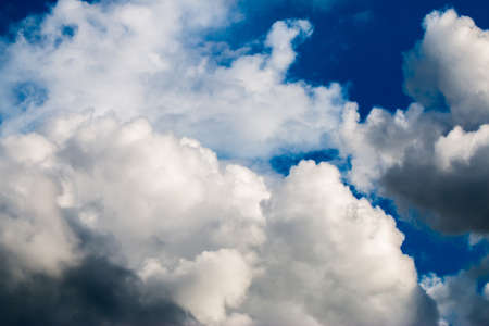 colorful dramatic sky with cloud at sunsetの写真素材