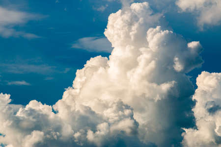 colorful dramatic sky with cloud at sunsetの写真素材