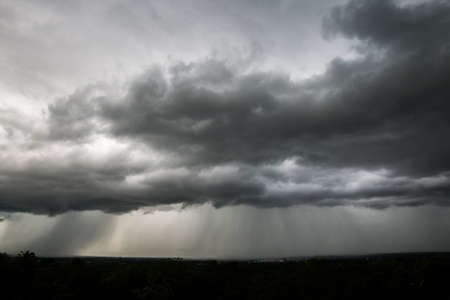 colorful dramatic sky with cloud at sunsetの写真素材