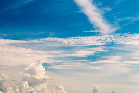 colorful dramatic sky with cloud at sunset