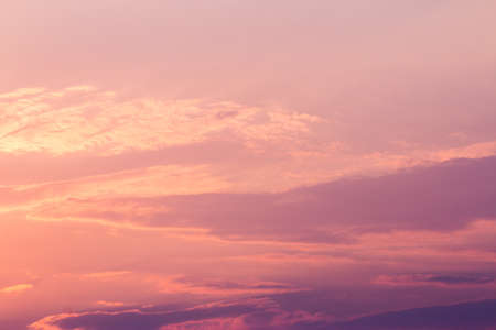 colorful dramatic sky with cloud at sunset