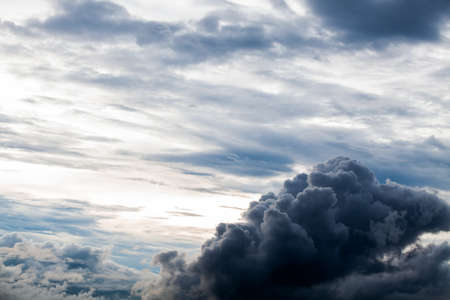 colorful dramatic sky with cloud at sunset