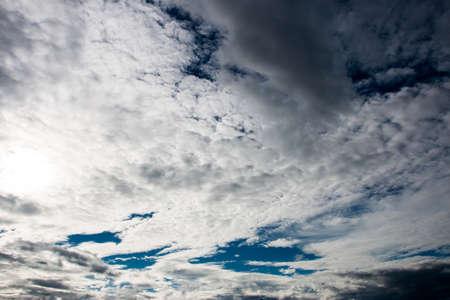 colorful dramatic sky with cloud at sunset