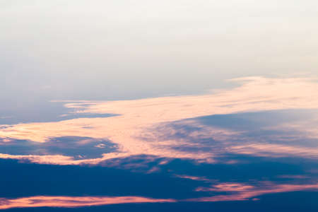 colorful dramatic sky with cloud at sunset