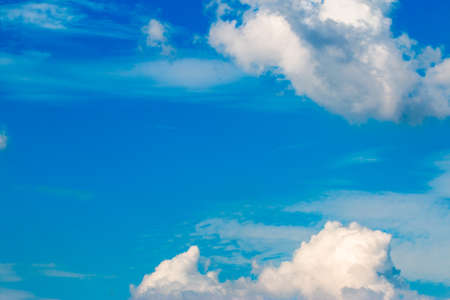 colorful dramatic sky with cloud at sunsetの写真素材