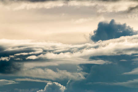 colorful dramatic sky with cloud at sunset