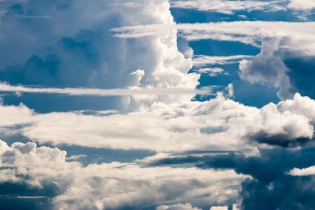 colorful dramatic sky with cloud at sunset
