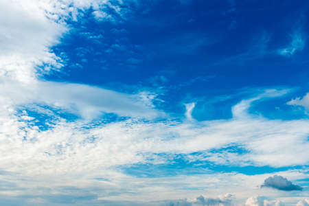 colorful dramatic sky with cloud at sunsetの写真素材