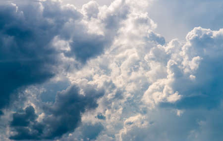 colorful dramatic sky with cloud at sunset.の写真素材