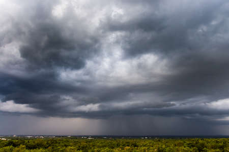 thunder strom sky Rain cloudsの写真素材