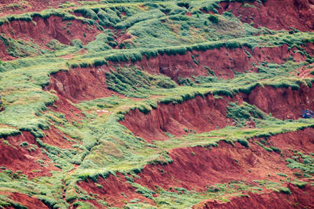 Part of a pit with big mining truck workingの写真素材