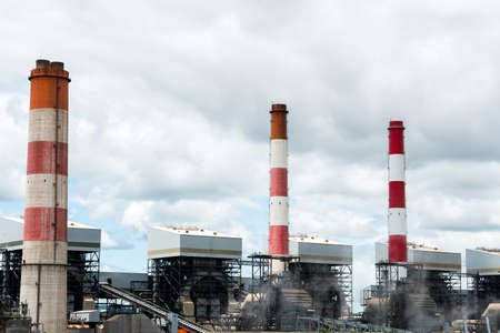 Mae Moh coal power plant in Lampang, Thailand.のeditorial素材