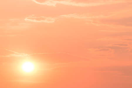 colorful dramatic sky with cloud at sunset.の写真素材