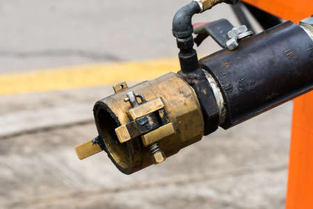 Valves at gas plantの写真素材