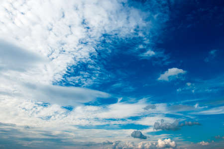 colorful dramatic sky with cloud at sunset