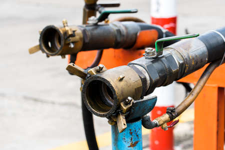 Valves at gas plantのeditorial素材