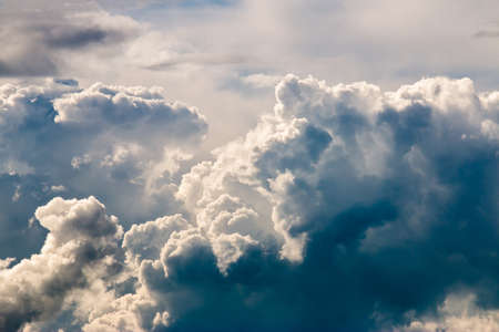 colorful dramatic sky with cloud at sunset.の写真素材