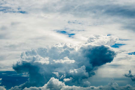 colorful dramatic sky with cloud at sunset.