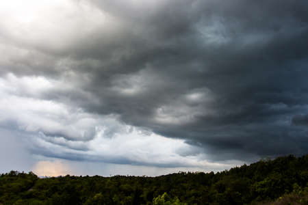 Storm clouds with the rain