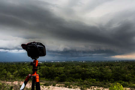 Storm clouds with the rain