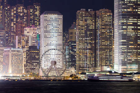 Hong Kong Skyline Kowloon from Fei Ngo Shan hill sunsetのeditorial素材