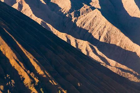 Mount Bromo volcano (Gunung Bromo) during sunrise from viewpoint on Mount Penanjakan, in East Java, Indonesia.の写真素材