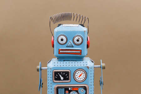 Vintage tin toy robotの写真素材