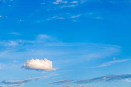 colorful dramatic sky with cloud at sunset.
