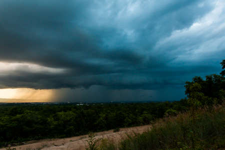 Storm clouds with the rain