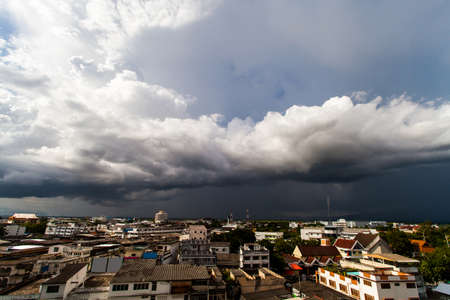 Storm clouds with the rainの写真素材