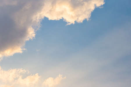colorful dramatic sky with cloud at sunset.