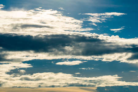 colorful dramatic sky with cloud at sunset.の写真素材