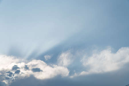 colorful dramatic sky with cloud at sunset.